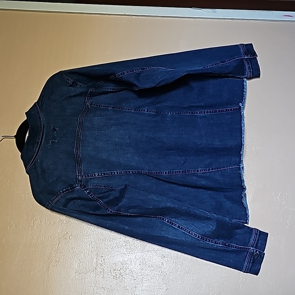 NYDJ frayed Hem Denim Jacket In Plus Size 1X - Picture 7 of 7